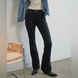 Abercrombie Mid Rise Bootcut Jeans In Black NEW